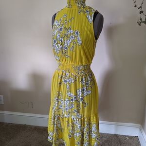 Nanette Lepore, yellow dress, sheer, size 4